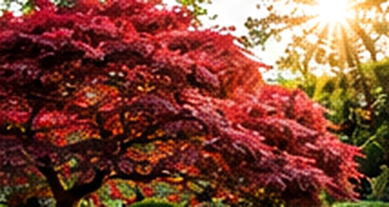 Exclusieve aangelegde tuin met acer